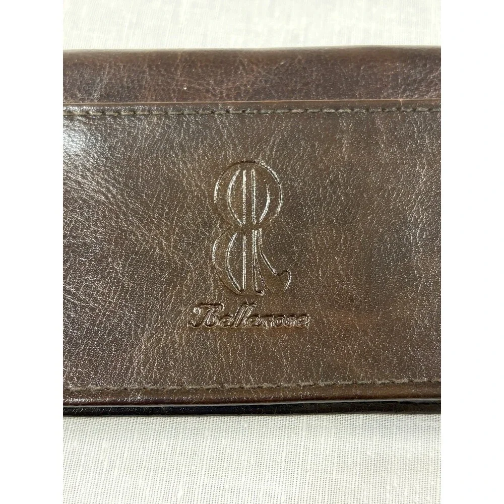 Vintage Bellerose Leather Bifold Dark Brown Wallet